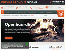 Tablet Screenshot of openhaardhout-gigant.nl